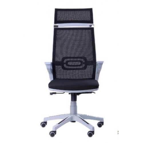 Кресло руководителя AMF Tesla Пластик серый/сетка черная