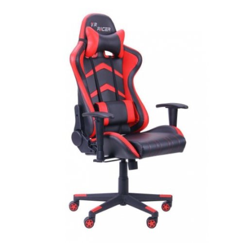 Кресло руководителя AMF Racer Пластик кожзам черный/красный