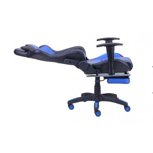 Кресло руководителя AMF Racer Пластик кожзам черный/синий