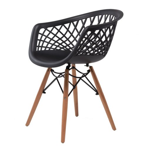 Пластиковое кресло Lace Concepto на деревянных ногах