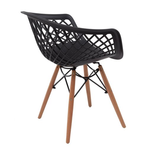 Пластиковое кресло Lace Concepto на деревянных ногах