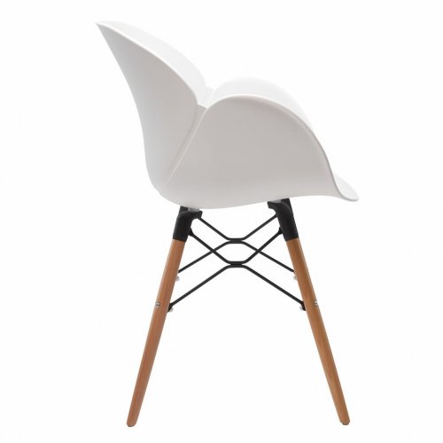 Пластиковое кресло Friend Concepto на деревянных ногах