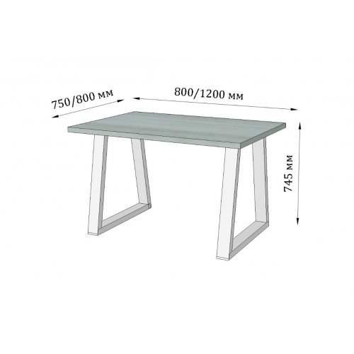 Металлический обеденный стол Бинго Оверлайт 120