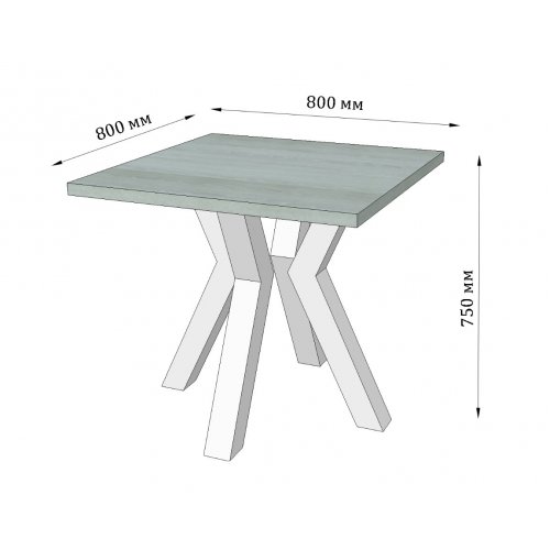 Металлический обеденный стол Свен 4 ноги