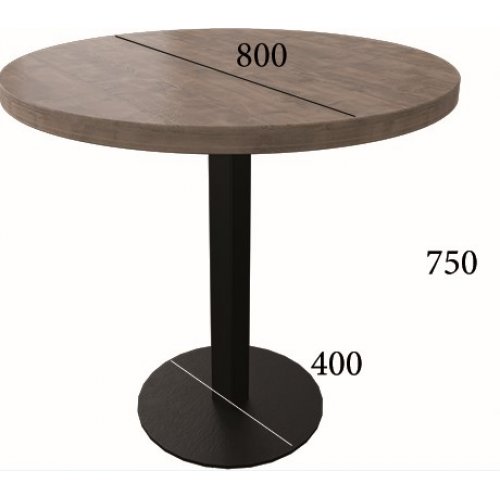 Металлический круглый обеденный стол Тренд