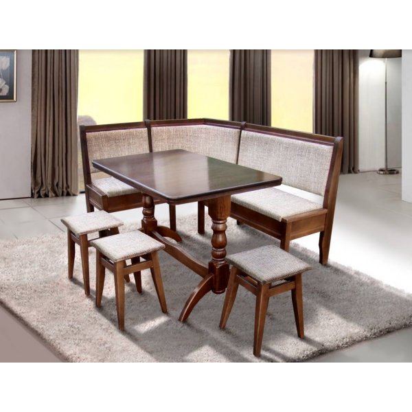 Кухонный комплект Семейный угол+стол+3 табуретки Микс Мебель