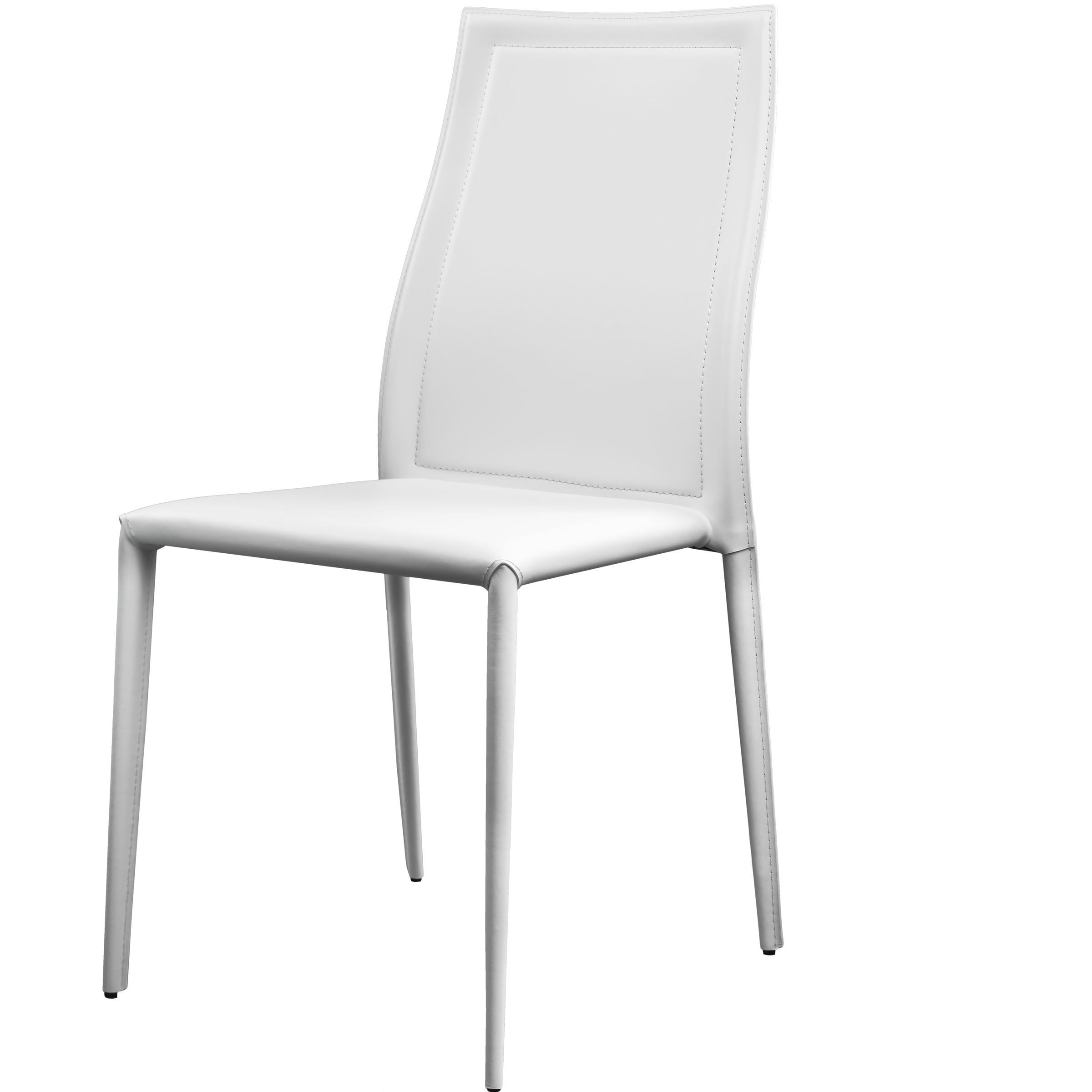 Белый кожаный стул